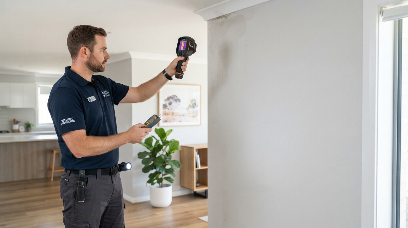 Mould inspection specialists in a modern Australian home